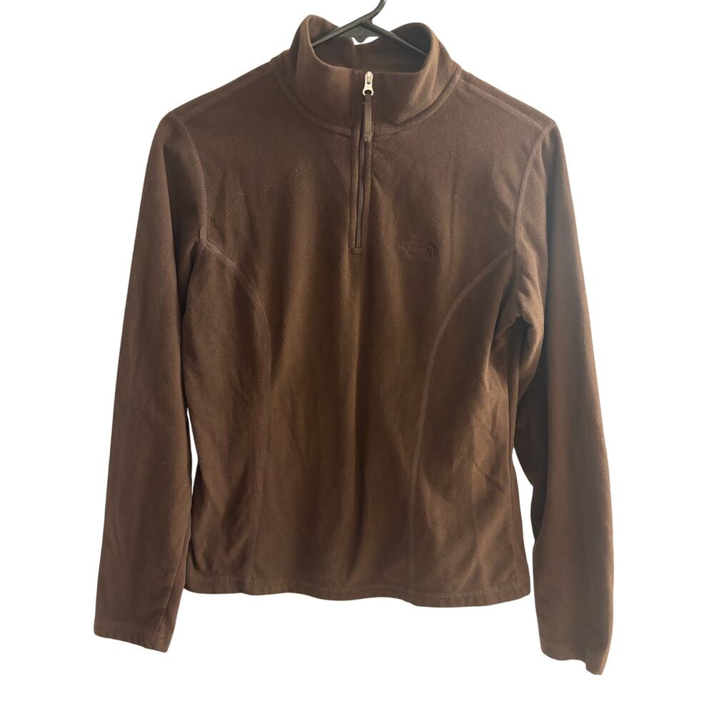 The North Face Quarter Zip Polyester Brown Pullover Womens Size  Small/Petite